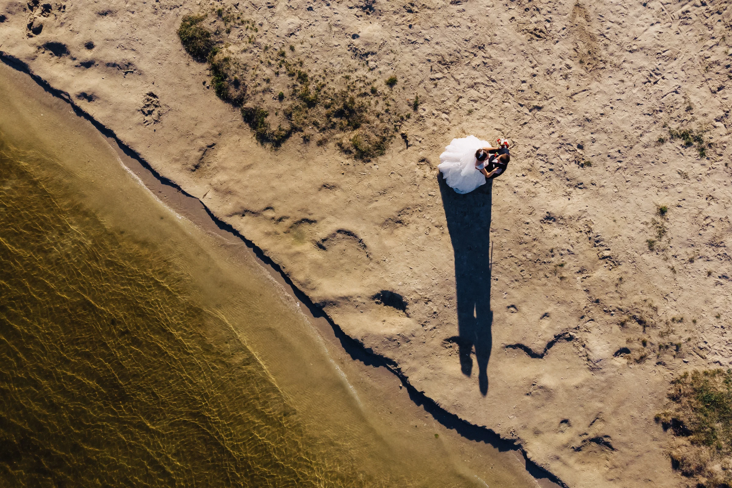 Vue aérienne réalisée au drone sur la Côte d'Opale
